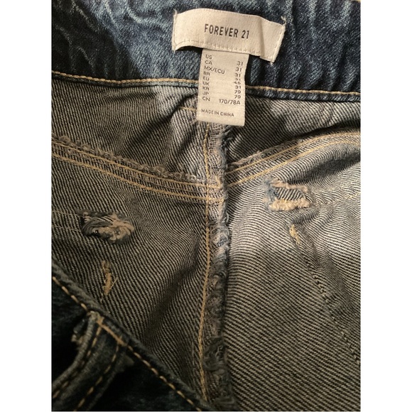 F21 ~Contrast-Panel High-Rise Dad Jeans (NWT) - Picture 9 of 9